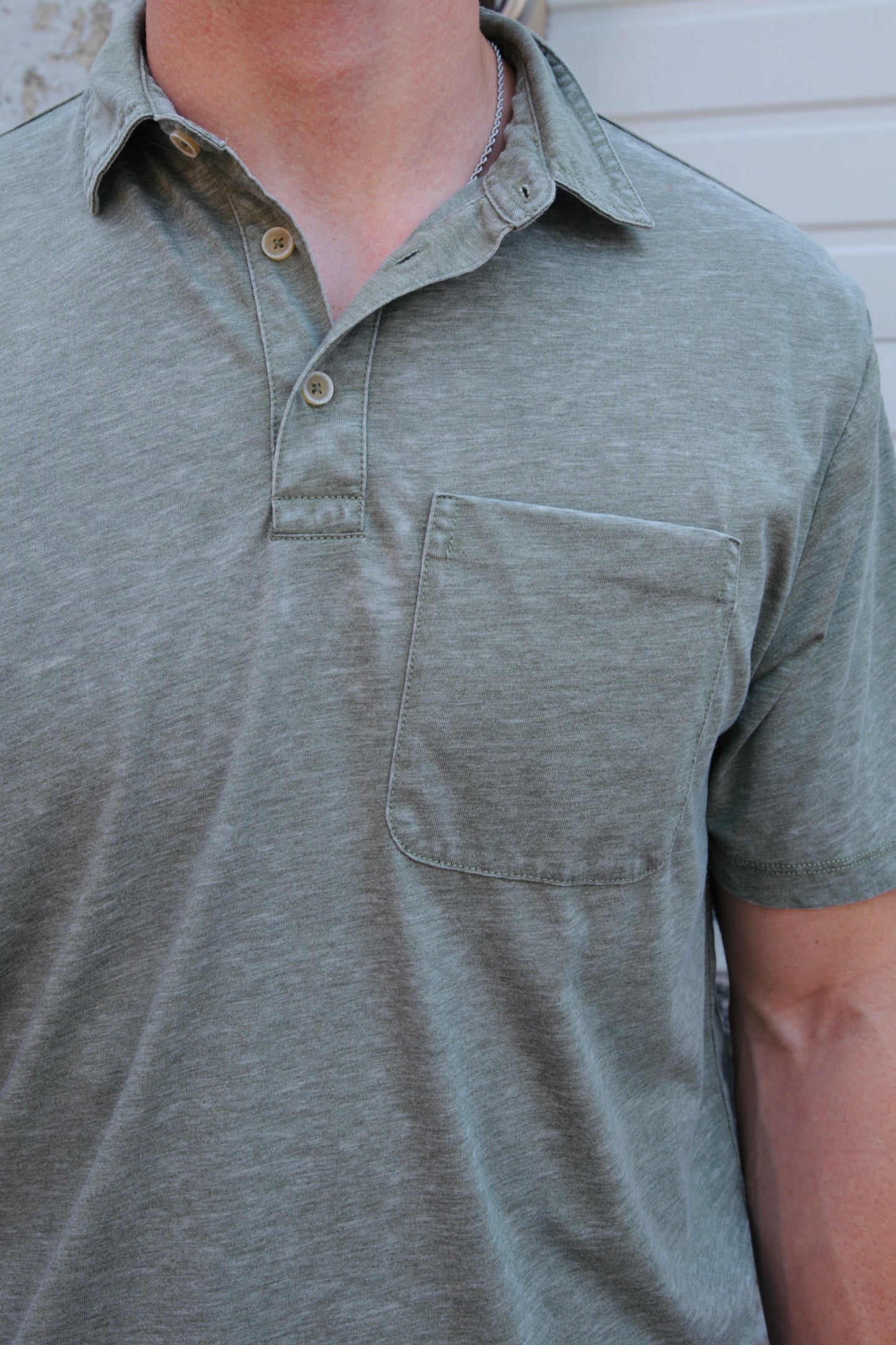 S/S Slit Tee-Bahama Green