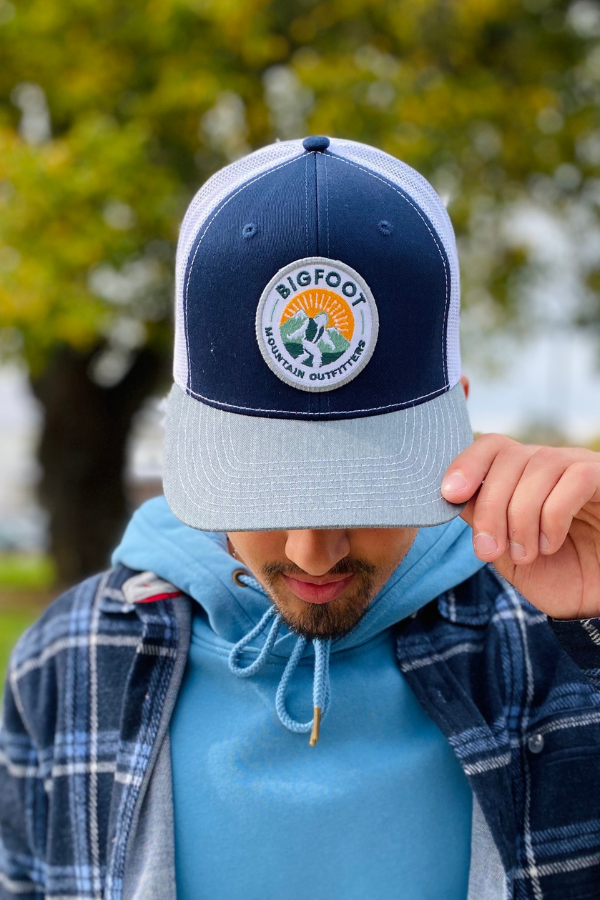 BMO Mesh Hat Navy- Original Patch Logo Hat - Mesh Back