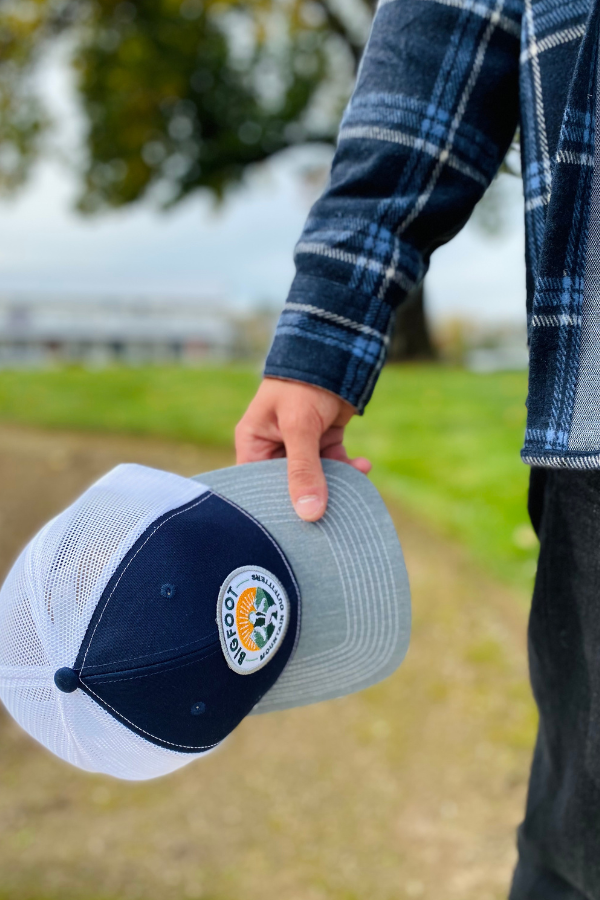 BMO Mesh Hat Navy- Original Patch Logo Hat - Mesh Back