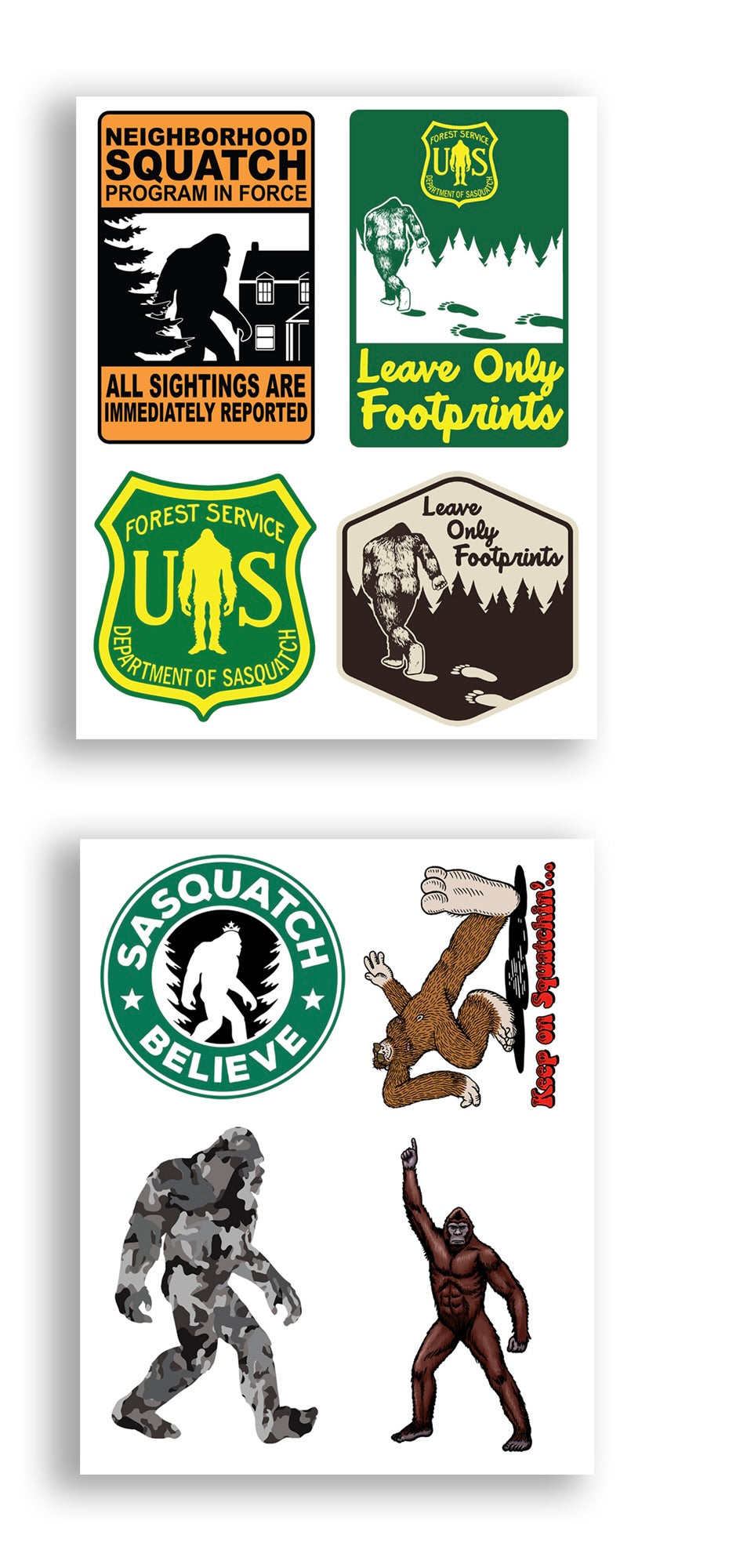 Bigfoot stickers