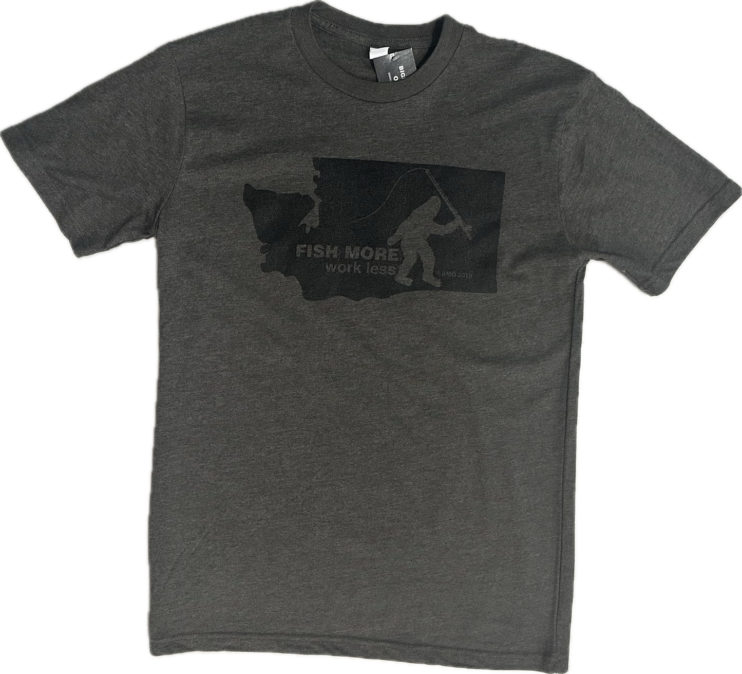 Heavyweight T-Shirt Washington Fishing Bigfoot