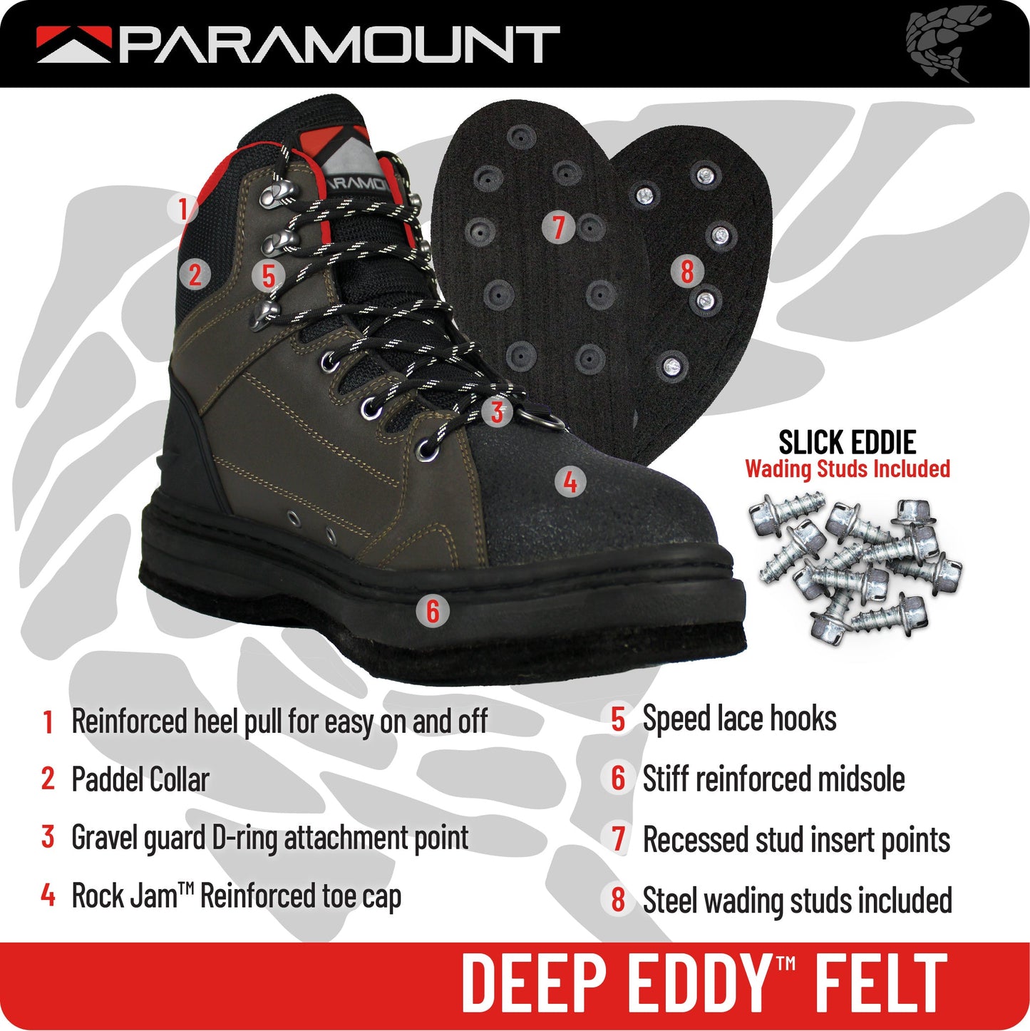 DEEP EDDY FELT WADING BOOTS