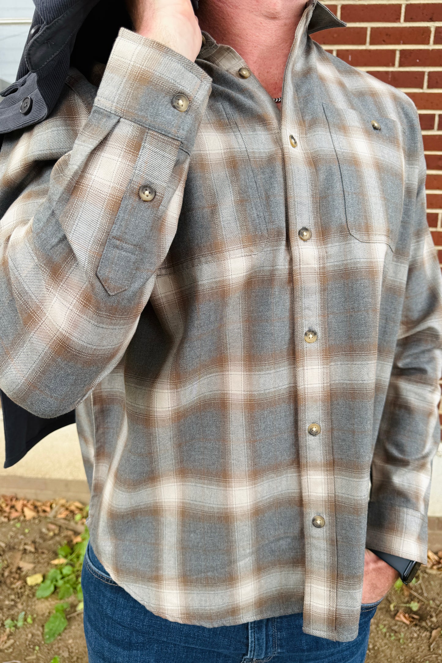 L/S Double Pocket Button Up