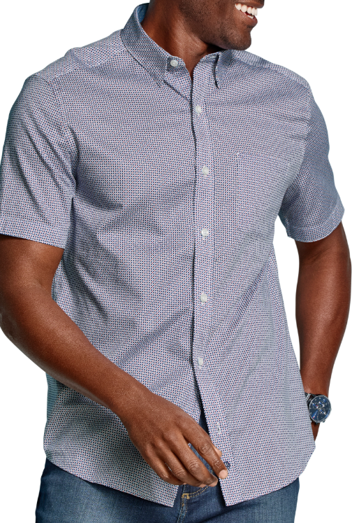 Johnston and Murphy short sleeve button up dress shirt.