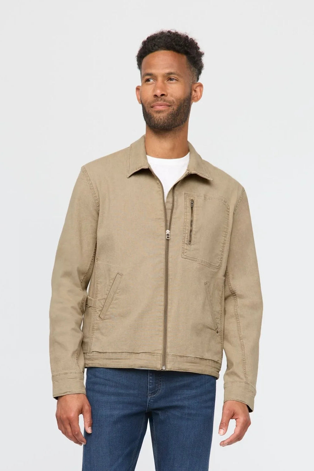 DUER Stretch Canvas Work Jacket - Garment Dye Sand