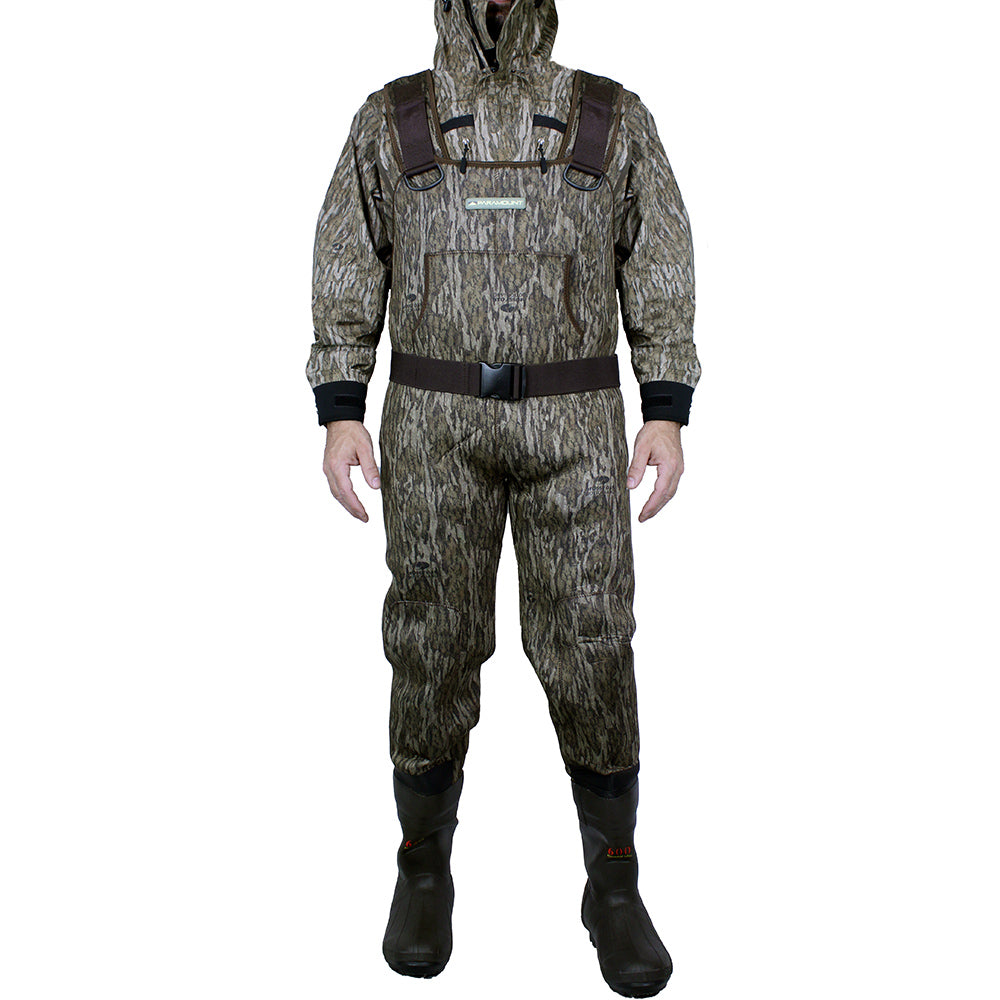 BAYOU 3.5MM NEOPRENE CAMO BOOTFOOT CHEST WADER 600G BOOTS