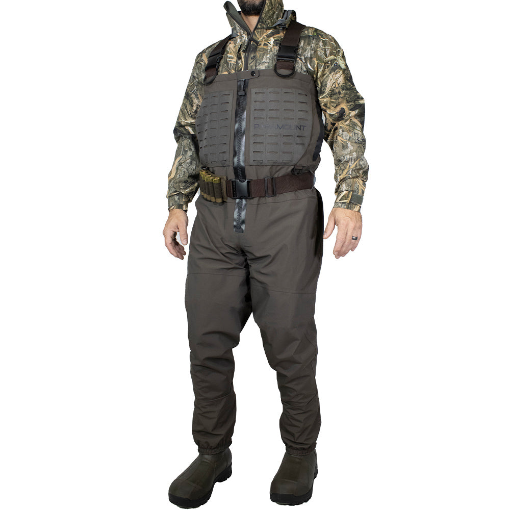 Paramount Breathable, Zippered, Bootfoot Wader. Bested Wader for Duck Hunting or Razor Clamming! Camo or Brown