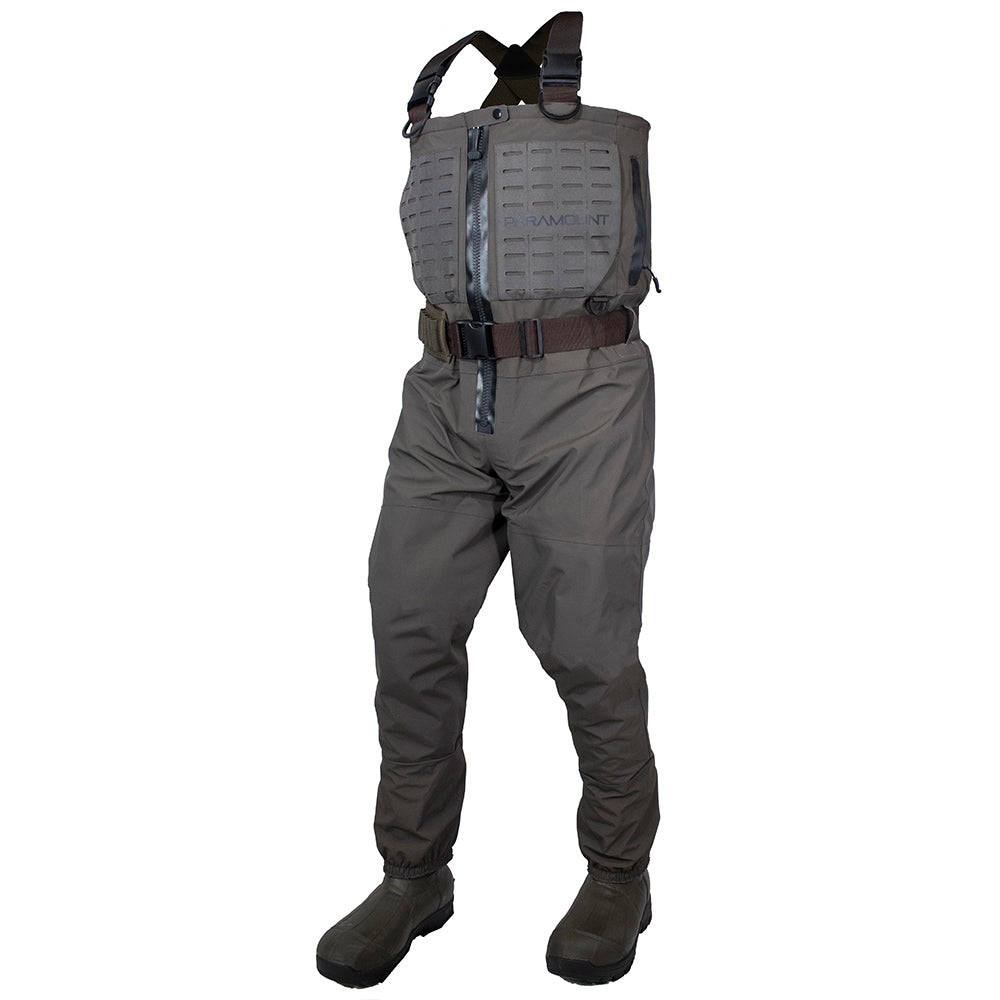 Paramount Breathable, Zippered, Bootfoot Wader. Bested Wader for Duck Hunting or Razor Clamming! Camo or Brown