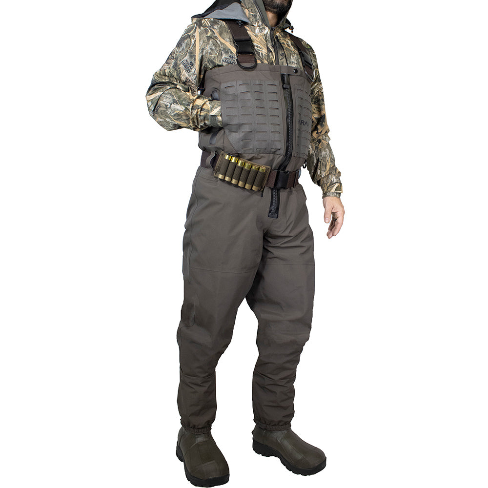 Paramount Breathable, Zippered, Bootfoot Wader. Bested Wader for Duck Hunting or Razor Clamming! Camo or Brown