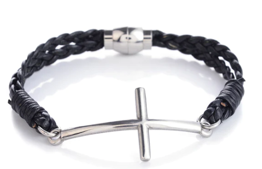 Cross Leather Bracelet