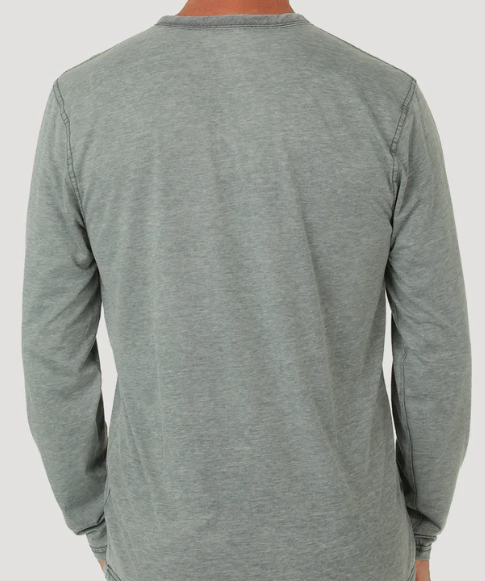 L/S Slit Tee with Contrast Trim