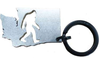 Washington Bigfoot Keychain