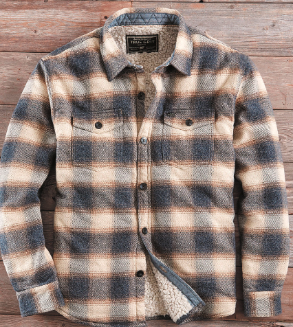 Shirt Jacket with Sherpa Lining