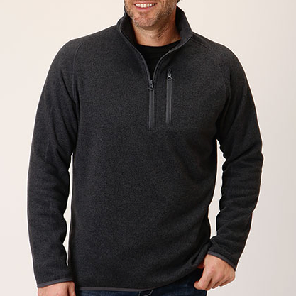 Bonded Sweater Knit Pullover 1/4 Zip