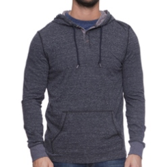 Rollins L/S Snow Slub Henley Hoodie