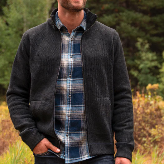 Rhineland Full Zip Fleece Lined Sweater