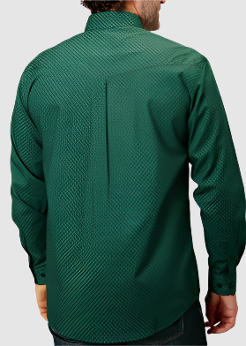 Button Front Western Four Leaf Shirt