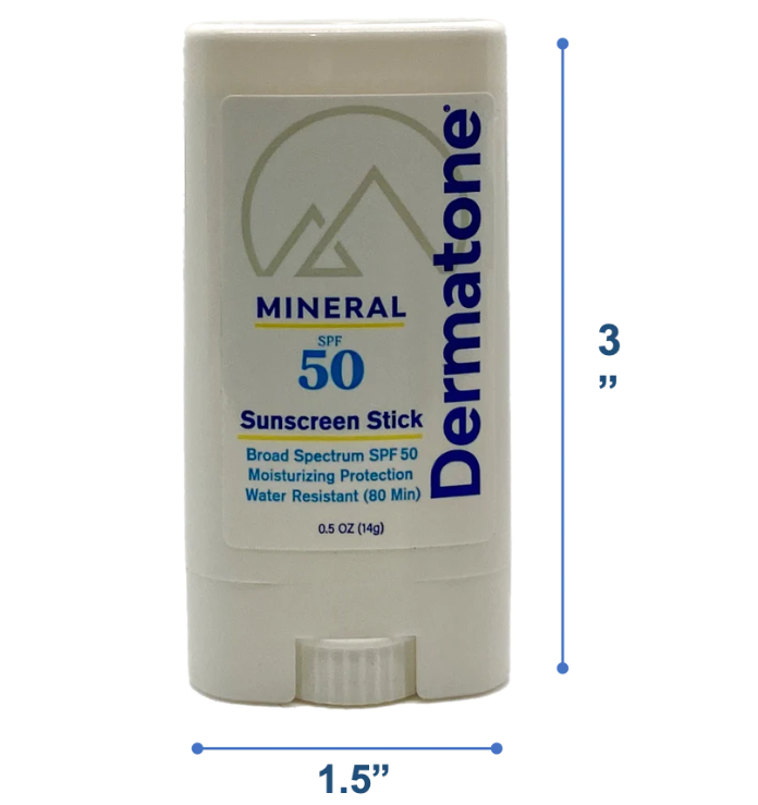 Dermatone Mineral Sunscreen Stick SPF50 (Reef Safe).  0.49oz