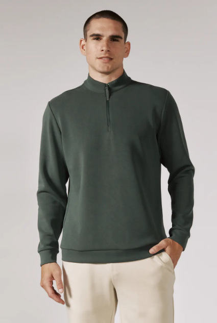Rev Quarter Zip Pullover - Basil