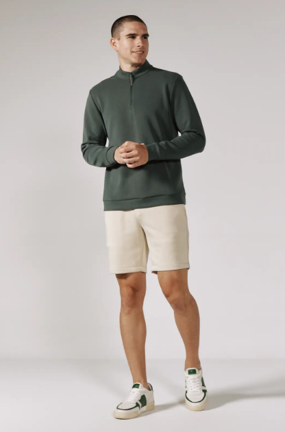 Rev Quarter Zip Pullover - Basil