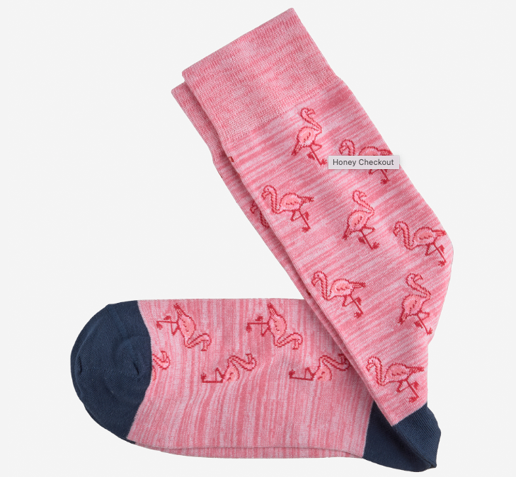 Pink Flamingo Sock