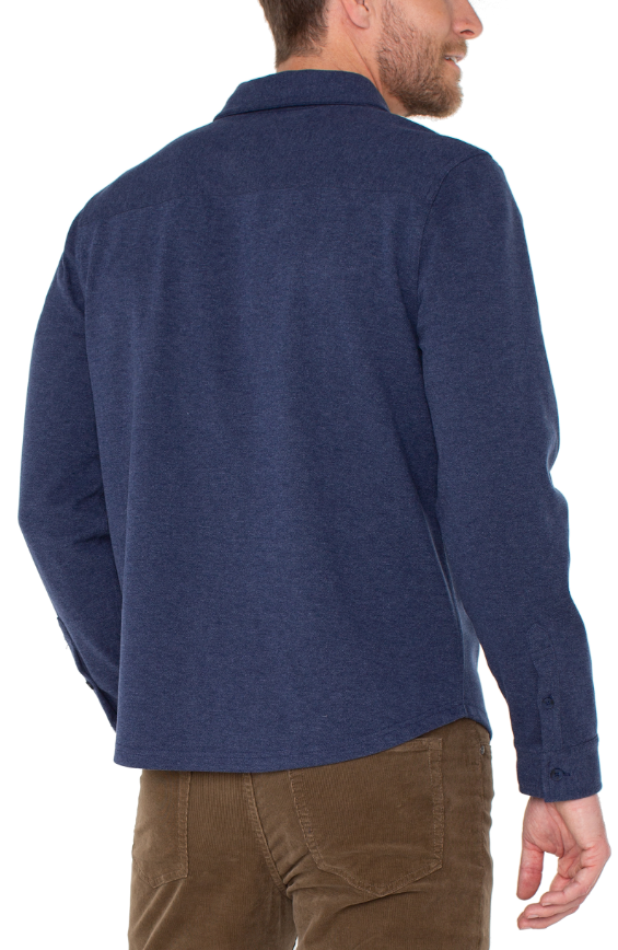 Knit L/S Button Up