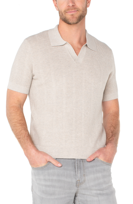 S/S Johnny Collar Sweater Polo