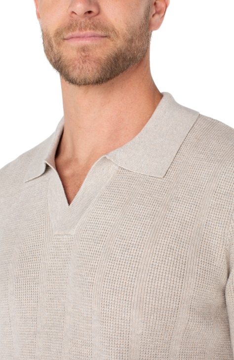 S/S Johnny Collar Sweater Polo