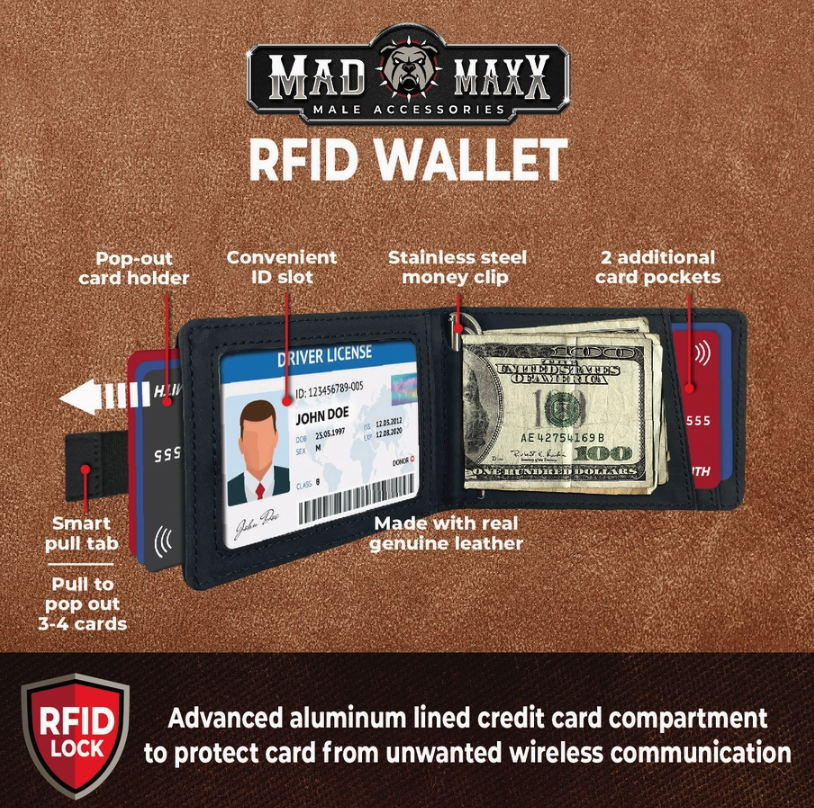 Mad Maxx Leather RFID Wallet