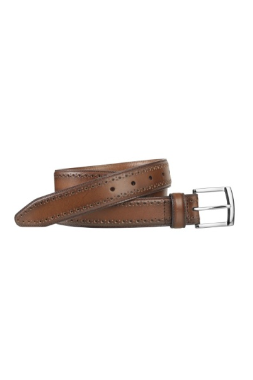Perfed-Edge Leather Belt