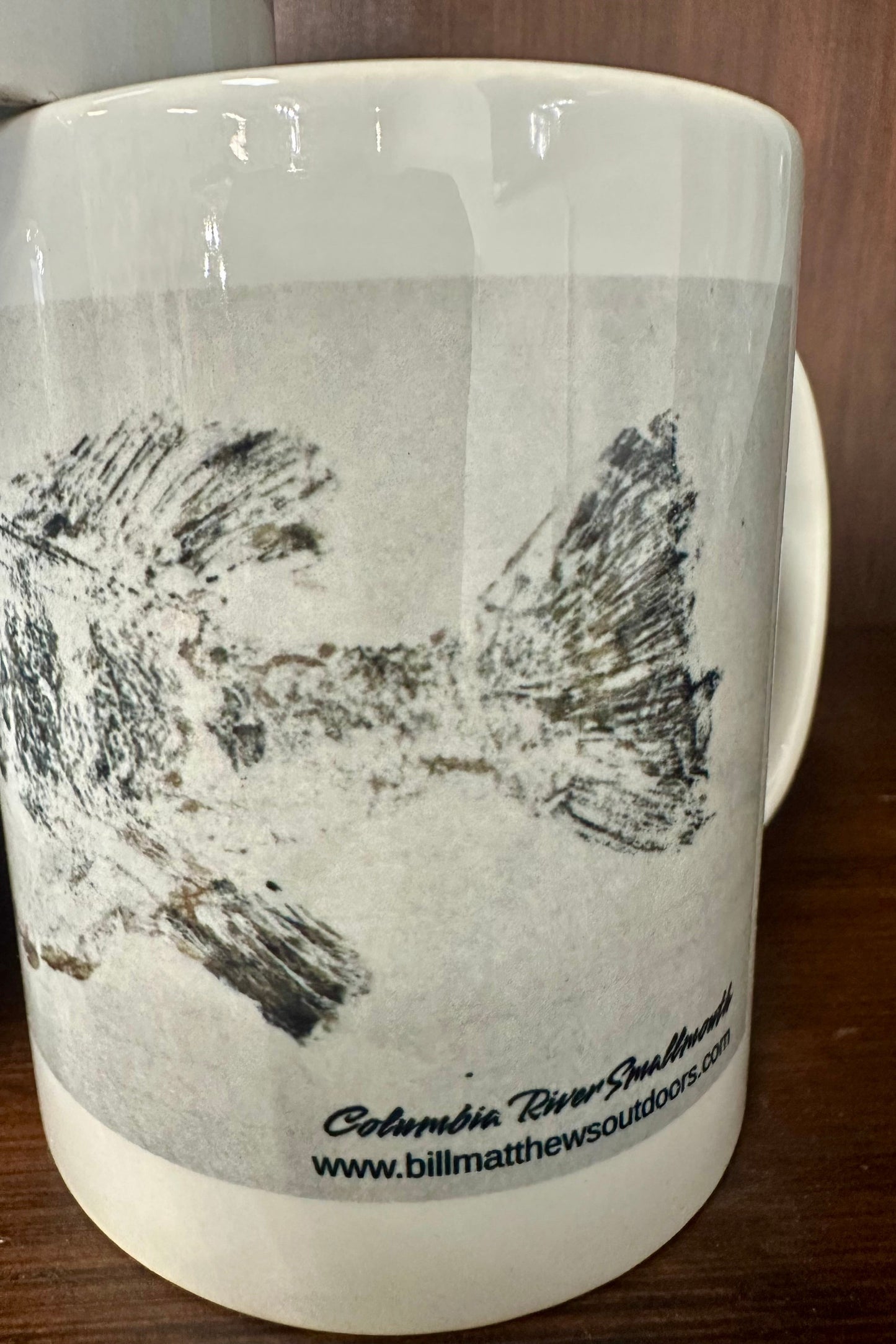 Smallmouth Bass Gyotaku Coffee Mug