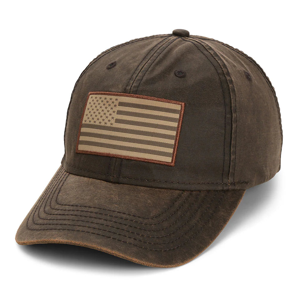 Waxed Cloth American Flag cap