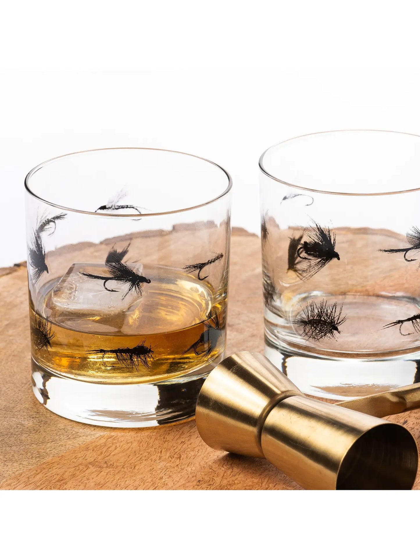 Fly Fishing Whiskey Glasses