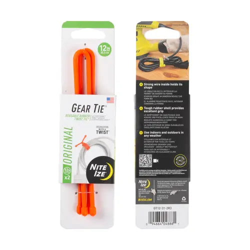 Gear Tie® Original Reusable Rubber Twist Tie™