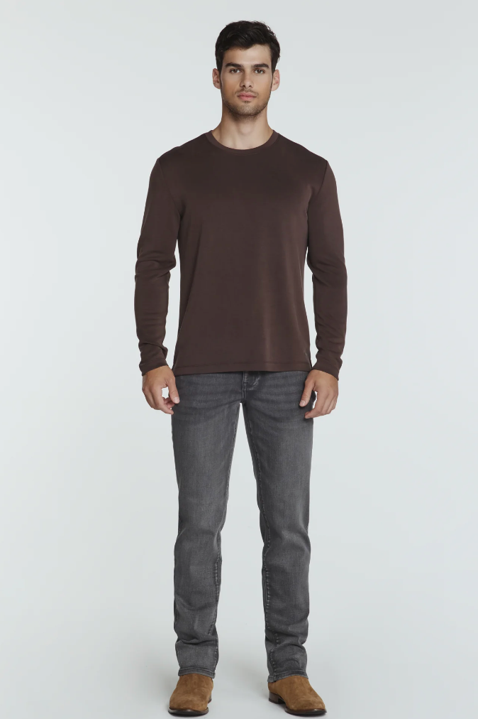 7 Diamonds Rev Long Sleeve Tee-Cacao, a soft, comfortable tee for everyday wear, layering, travel and weekend adventures