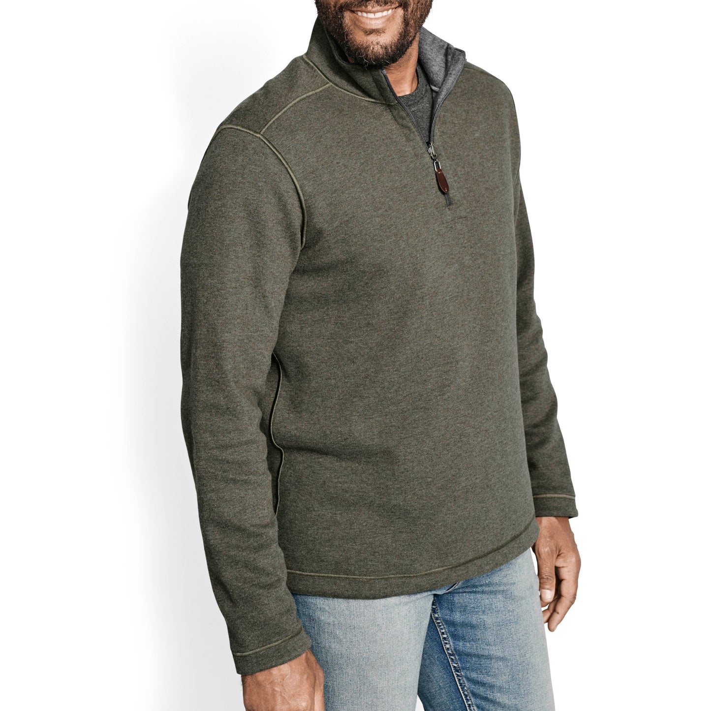 Reversible Solid Quarter Zip