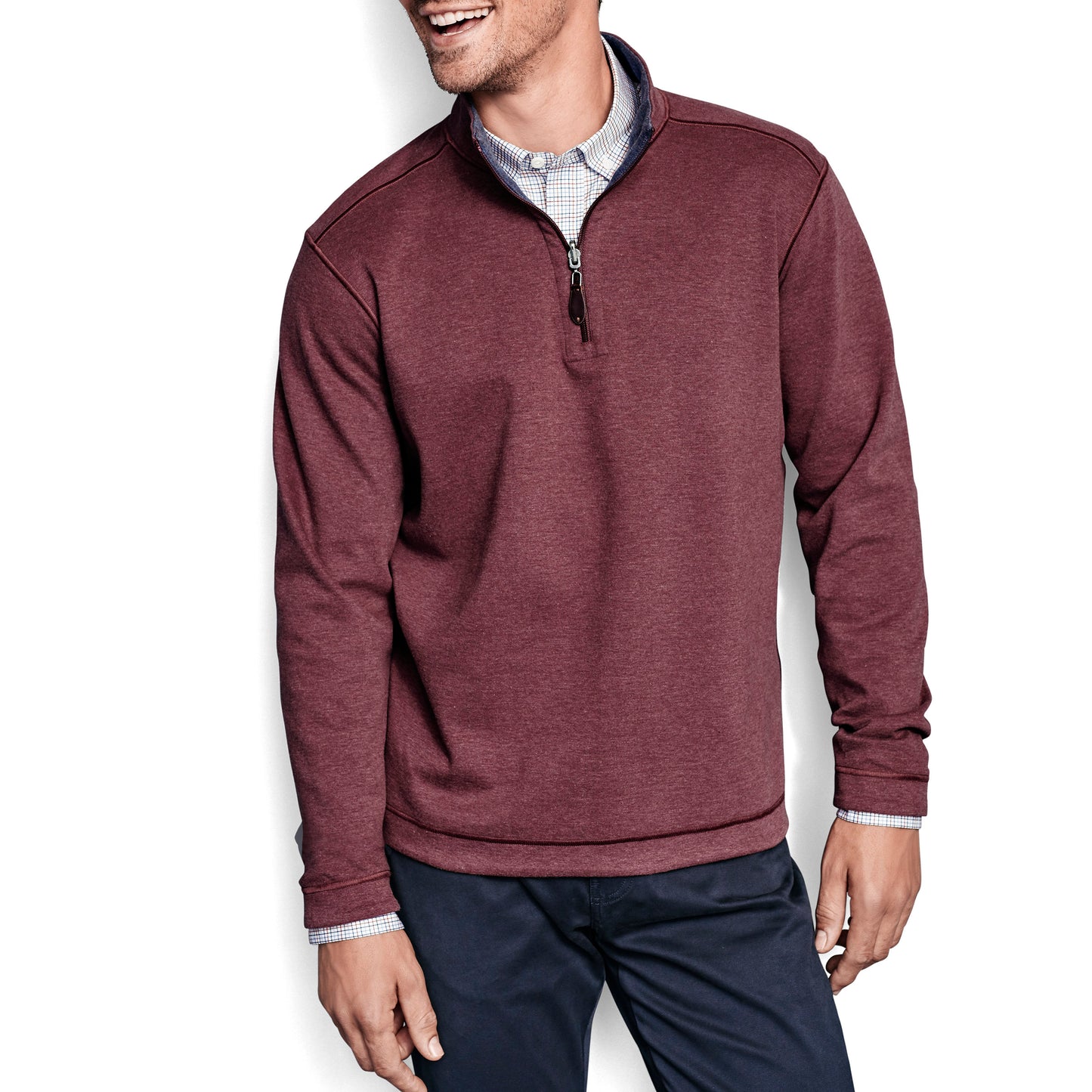 Reversible Solid Quarter Zip