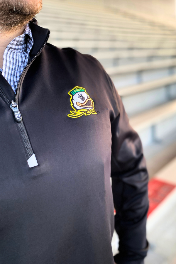 Oregon Ducks 1/4 Zip Traverse Pullover - Cutter & Buck
