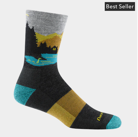 Darn tough Men's Close Encounters Micro Crew Midweight Hiking Sock Charcoal
