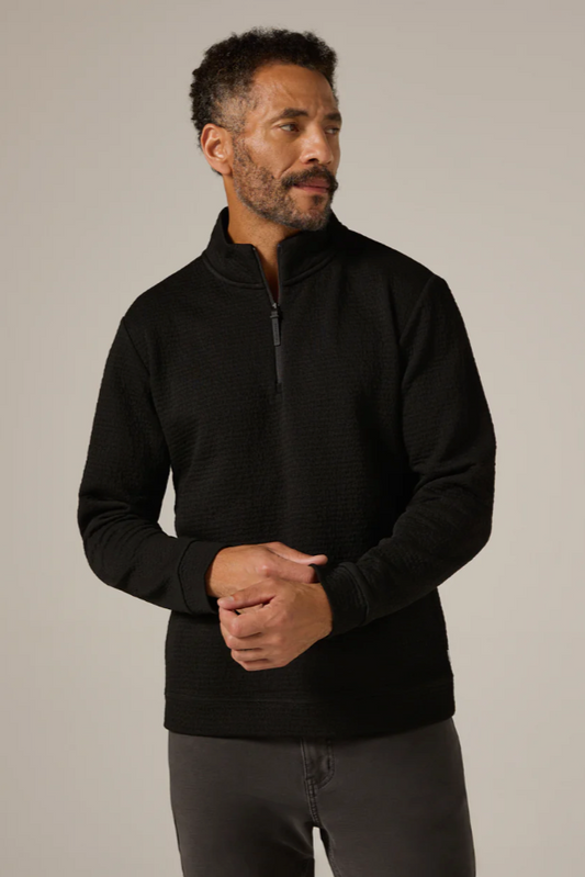 7 Diamonds Elevate Quarter Zip Black