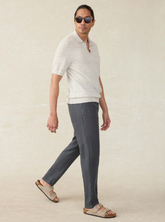 Faherty Linen Drawstring Pant