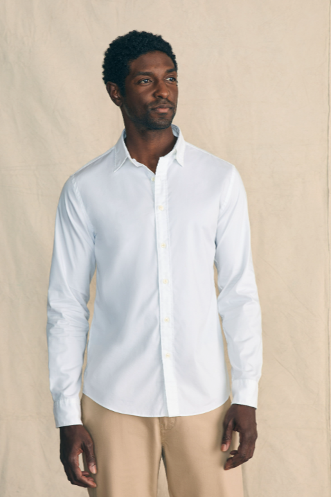 Faherty Movement Shirt Cloud White