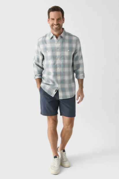 Faherty essential chino short 8" Blue Nights