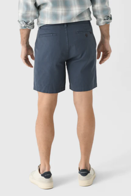 Faherty essential chino short 8" Blue Nights back