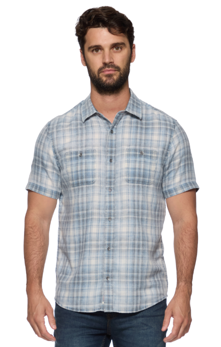 Flag and Anthem Shirt button down short sleeve stanwood
