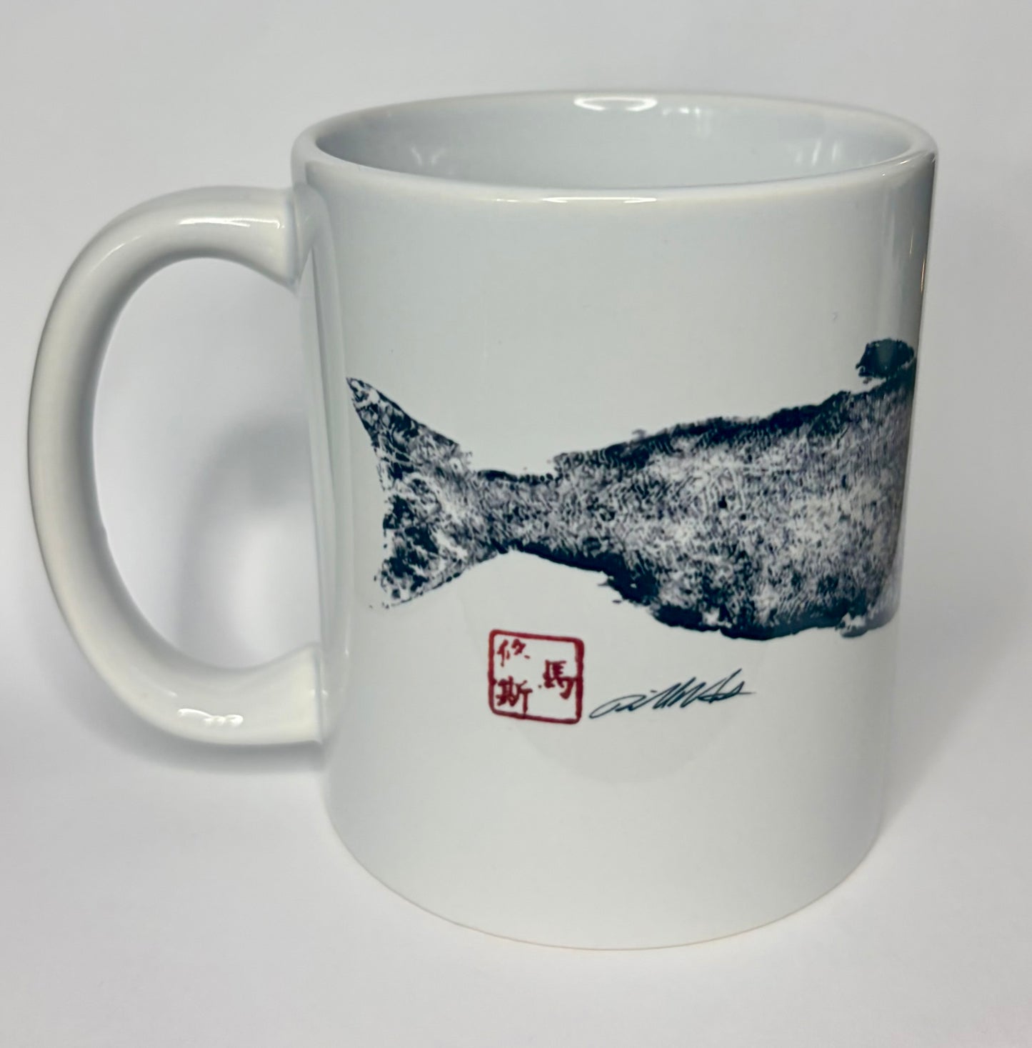 "Chinook On The Hunt"  Gyotaku Coffee Mug