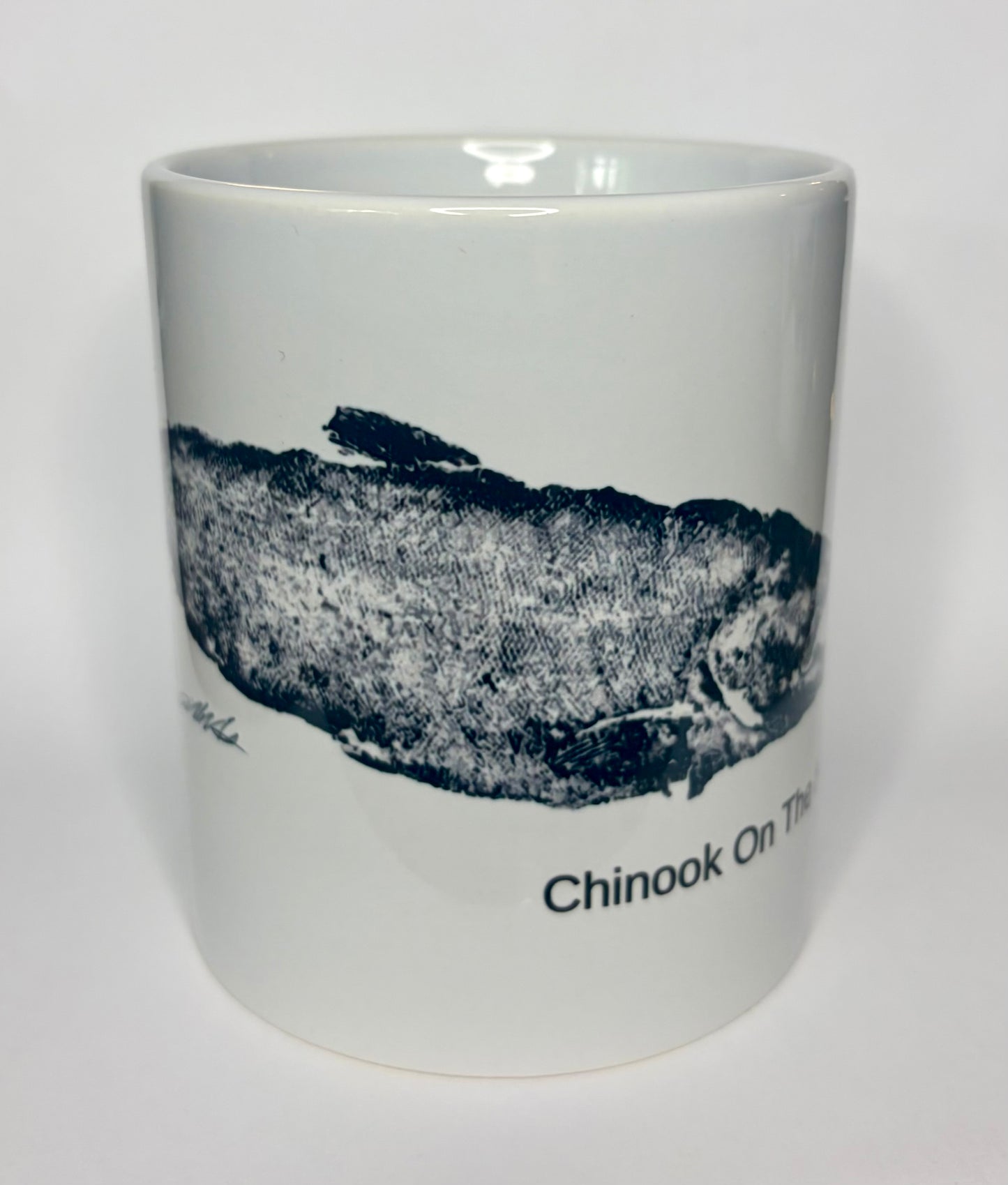"Chinook On The Hunt"  Gyotaku Coffee Mug