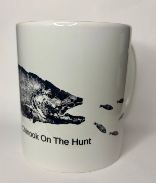 "Chinook On The Hunt"  Gyotaku Coffee Mug
