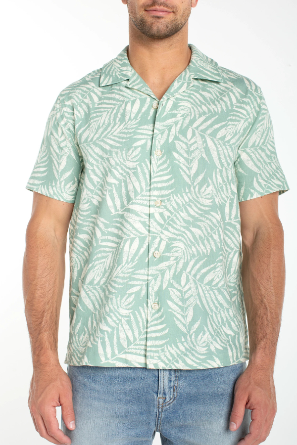 Camp Shirt-Sage Multi