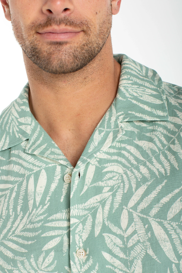 Camp Shirt-Sage Multi